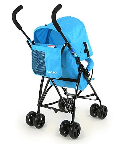 LuvLap Tutti Fruti Baby Stroller/Buggy, Lightweight, Compact & Travel Friendly Pram for 6-36 Months, 5 Point Safety Harness, Extendable Canopy, Upto 15Kg (Light Blue) 4