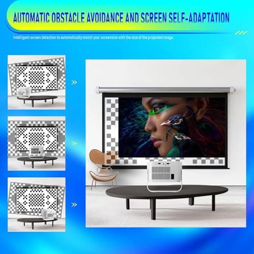 HY450Max Smart Mini Projector with Android 14, Native 1080P Full HD, 4K & 8K 30FPS Video Support, 14000 Lumens, Auto Focus & Keystone, WiFi 6 BT 5.4, Portable LED Projector for Home Theater (HY450MAX) 3