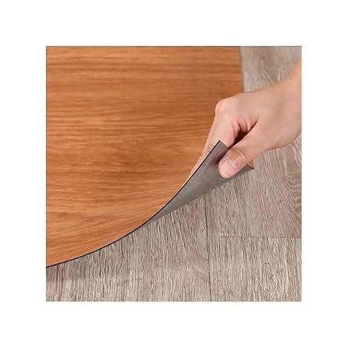 HAPPYMATES Wood Grain Peel and Stick Thickened 1.5mm Vinyl Flooring Roll – Waterproof Self Adhesive Floor & Wall Sticker, Foam Tile Wallpaper for Kitchen, Bathroom, and Home Decor (24 X 50 inch) 5