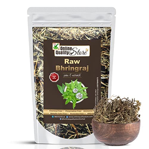 Online Quality Store Raw Bringaraj/Bringraj Dry Leaves Powder - 100g, Powder Form, 100% Natural, No Chemical Added, for Hair Nourishment