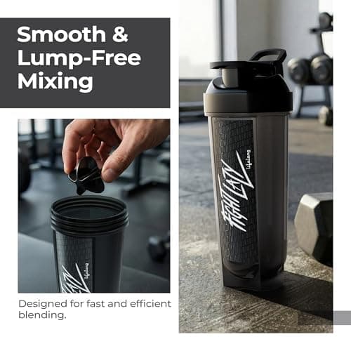 Lifelong Gym Typhoon Shaker Bottle 700ml | BPA Free Protein Shaker Bottle for Gym | Sipper Water Bottle for Adults |100% Leakproof Bottle for Protein, BCAAs, Pre Workout for Men & Women (Black) 5
