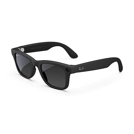Ray-Ban Meta (Gen 2), Wayfarer, Matte Black | Smart AI Glasses for Men, Women, 2X Battery Life, 3K Ultra HD Resolution, 12 MP Ultra-Wide Camera, Audio, Video. Polarized Gradient Graphite Lenses