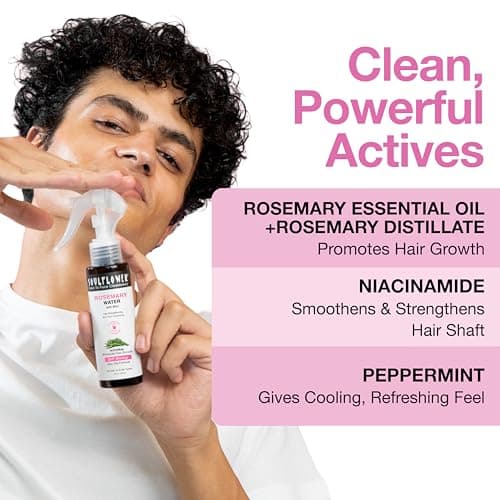 Soulflower Rosemary Water Spray for Hair Growth | Niacinamide & Mint | Hair Regrowth Spray | Instant Shine | Strengthens Hair Roots & Strand | Anti Hair Fall Cooling & Relaxing | All Hair Types 100ml 4