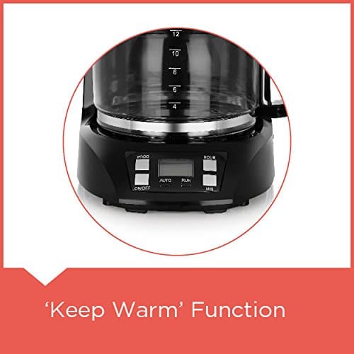 BLACK+DECKER BXCM1201IN 900W 12-Cup Drip Coffee Maker | 1.5L Water Tank Capacity | Anti-Drip Feature | Auto Keep-Warm Function | 2-year Warranty -(Black) 3