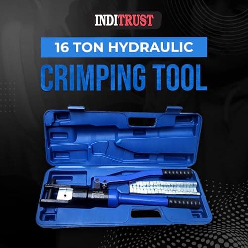 Inditrust 16 Ton Hydraulic Crimping Tool 11 dies 16-300 mm2 for Copper, Aluminum Terminal Pliers YQK-300 hydraulic crimper (BLUE BOX) 2