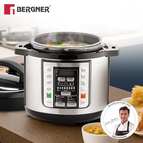 Bergner MasterPro 3L Electric Pressure Cooker | 3L Non-Stick Multicook Pot | 18 Preset Menu | Delay Timer | Use as Pressure Cooker, Slow Cooker, Yogurt Maker (2 Years Warranty) 3