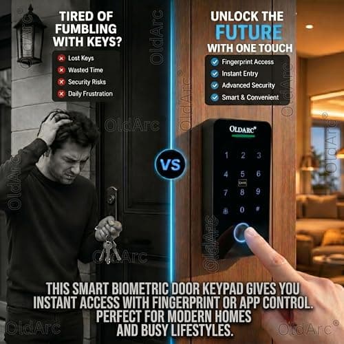OldArc O7 Fingerprint Door Access Control | Mobile App Biometric Door Keypad for Electric Lock 12VDC | Smart Biometric Access Control for Office RFID Door, Keyless Door Control by Phone 5