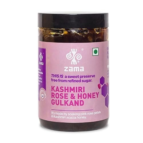 Zama Kashmiri Rose and Honey Gulkand 500 GMS PET Jar | Tastes Sweet & Heavenly | Pure | Ally Made | Floral Jam | Rose Petal Jelly | Rose jam | No Added Sugar and Preservatives