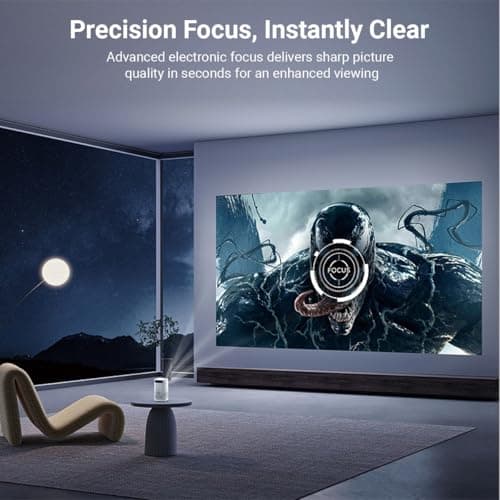 XElectron PocketBeam Android 13 Portable Smart Projector, Built-in Battery, 2hr Playtime, 1080p Support, 6000 Lumens, 150 inch Screen, OTT Apps (Netflix, Prime, YouTube), Miracast, WiFi, BT, HDMI 5