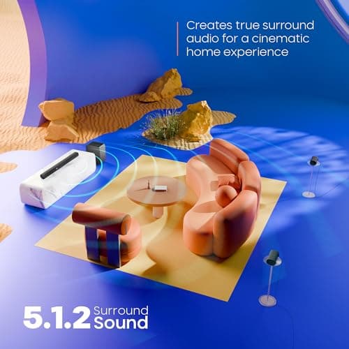 Zebronics Juke Bar 9890 1030W Soundbar 2026 Launch, 5.1.2 CH Surround Sound, Dolby Atmos, DTS X, BT v5.3, HDMI eARC, Optical in, Wireless Subwoofer, True Wireless Rear Satellites, 5 Driver Soundbar 3