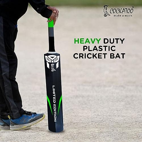 Cockatoo Destructor Plastic Cricket Bat, Power Series, Academy Size (34"x 4.5"), Heavy Duty Plastic Cricket Bat for Ages 15 and Above, Men, Women & Children (34, 4.5) 2