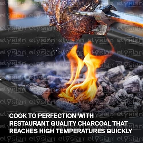 Elysian Charcoal Barbecue and Grilling Cooking Coal 1 kg for BBQ Angeethi Low Smoke Coal for Home Kitchen Garden & Cooking 6