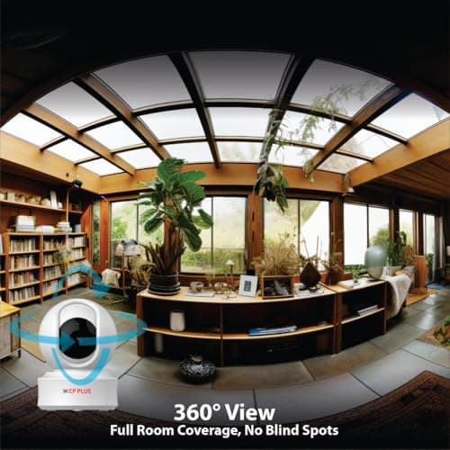 CP PLUS 4MP Quad HD Smart Wi-Fi CCTV Camera for Home | 360° Pan & Tilt | CTC Cyber Secure Tech | Supports LAN | View & Talk | Smart Detection Suite | Night Vision | Cloud Storage | OK Google | CP-E41Q 5