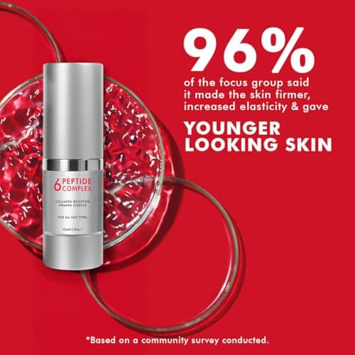 Conscious Chemist® 6 Peptide Serum for Face | 15ml | Complex Collagen Boosting Firming Essence for Face, Niacinamide & Hyaluronic Face Serum, Reduce Fine Lines, Wrinkles, Face Serum for Men & Women 6