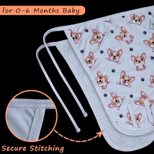 Kids Need Premium langots for new born 0-6 months (12 Pack) Super Soft Double Layered nappy Breathable cotton cloth nappies for new born baby essentials | NP2 3