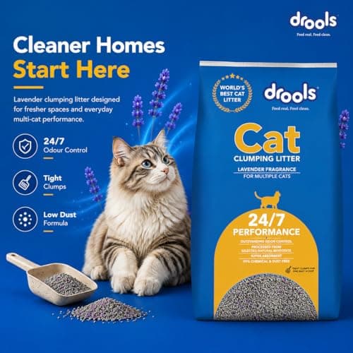 Drools Cat Litter for Multiple Breeds 10kg | Lavender Fragrance | Pet & People Friendly | Long Lasting | Super Absorbent 3