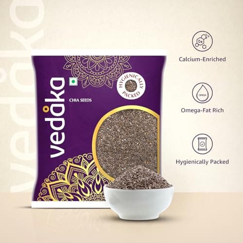 Amazon Brand - Vedaka Chia Seeds | 500 Gram | Rich In Protein, Calcium & Omega Fats | Healthy Snack On-The-Go 3