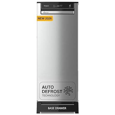 Whirlpool 192 L 4 Star Vitamagic PRO Frost Free Direct-Cool Single Door Refrigerator (Whirlpool 215 VMPRO ROY 4S Inv AURA STEEL-Y Fridge, Silver, Auto Defrost Technology, 2026 Model)