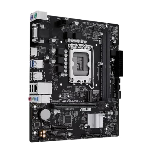 ASUS Prime H610M-CS-CSM (LGA 1700) Micro-ATX Motherboard with DDR5, PCIe 4.0, M.2 Slot, Realtek 1 Gb Ethernet, HDMI™, VGA, USB 3.2 Gen 1 Ports, SATA 6 Gbps, COM Header, LPT Header, TPM Header 2