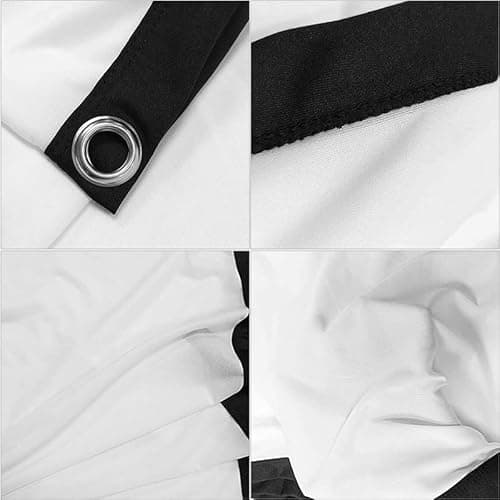 SAVSOL 60 Inch Portable Projector Screen HD 16:9 White Video Projection Foldable Eyelet for Home Theater Movies Indoors Outdoors M+9 4