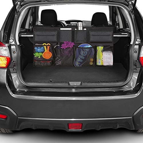 GADLANE Car Boot Organiser Back Seat Organiser Heavy Duty Waterproof Trunk Car Boot Storage Tidy Bag With 8 Large Pockets 3 Hanging Straps And Hook & Loop Fixing Strips 3