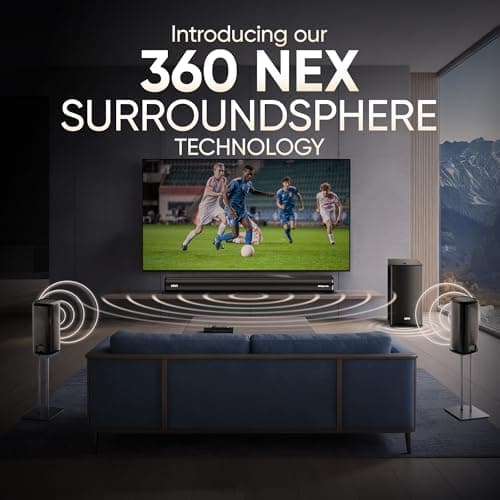 Mivi Nex 800 Dolby Audio Soundbar [New Launch]| 800W Signature Sound | 5.1 Channel Surround Sound Home Theatre with Wired Subwoofer & Satellites| Nex SurroundSphere Tech| Bluetooth v5.3, 3