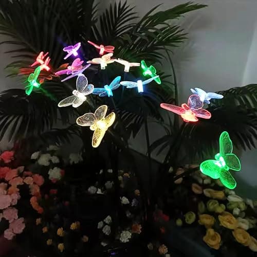 GIGAWATTS GW-910 Butterfly Solar Garden Light | 8 LED Solar Light Outdoor Garden String Light with 600mAh Battery, IP65 Waterproof Fairy Lights for Lawn & Patio Decoration (Pack of 1, Multicolor) 4