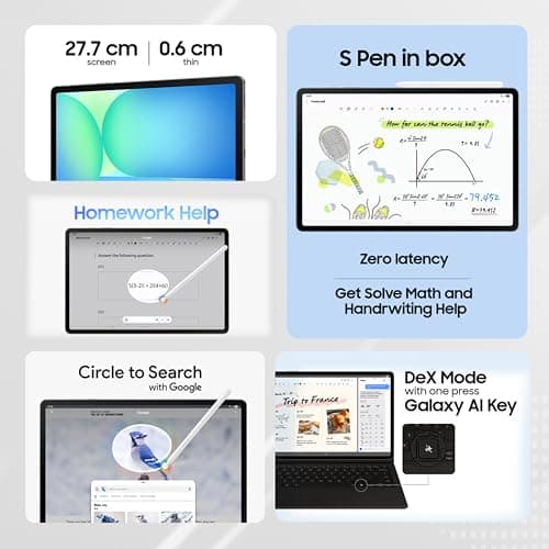 Samsung Galaxy Tab S10 FE [Smartchoice], S Pen in-Box, 27.7 cm (10.9 inch) Display, AI Writing, Desktop Mode, Pre Loaded Pro Apps, 8 GB RAM, 128 GB Storage, Wi-Fi Tablet, Gray 2