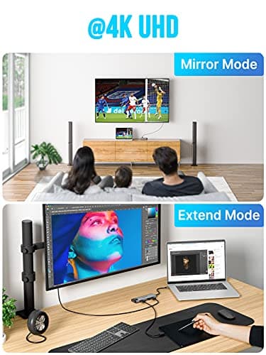 Lemorele USB-C Hub for Laptop with 4K HDMI Port | 9-in-1, 100W PD, Gigabit Ethernet, 3 USB 3.0 + USB-C Data Ports, SD/TF Card Reader, Compatible with HP/Lenovo/Dell Laptops 4