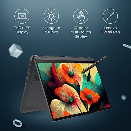 Lenovo IdeaPad Flex 5 Ryzen 7 5700U 14" (35.5cm) WUXGA+ IPS 2-in-1 Laptop (16GB/512GB SSD/Win 11/Office Home 2024/Backlit KB/Fingerprint/FHD Camera/Alexa/3 Month Game Pass/Grey/1.55Kg), 82R900HJIN 2