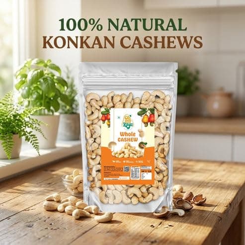 Oh My Kaju™ Premium Konkan Beat Seller Cashew Grade W320| High Protien I Fresh Kaju Nuts | Zero Cholesterol I Goa-Origin Style I Gourmet Healthy Snacks for Guests, Weekend Party, movie night, Picnic,  4