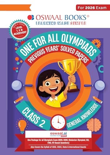 Oswaal One For All Olympiads Class 2 General Knowledge (GK) Prep-Guide Book | Chapter-wise Previous Years' Solved Papers | Questions for SOF& Other Exams 2026 | With Sample Practice Papers & Oswaal.AI