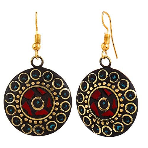 YouBella Gifts Stylish Latest Traditional Afghani Tribal Beads Multicolor Jwell Necklace Jewellery Set with Earrings for Girls and Women 6