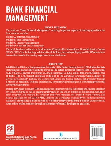 Macmillan Education Bank Financial Management 2026 | CAIIB Courseware | CAIIB 2026 Updated Edition | CAIIB Exam Preparation by IIBF (IIBF CAIIB Exam) | Get free digital flipbooks with every CAIIB book 2