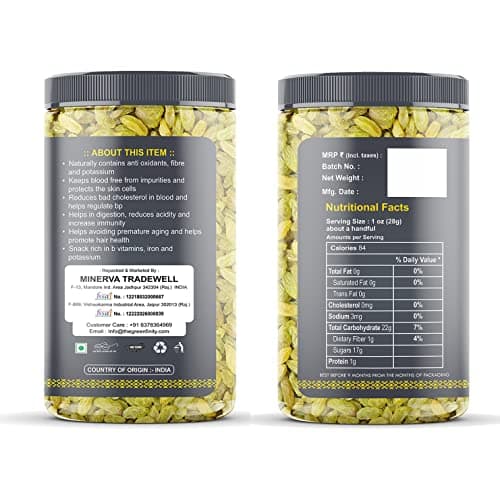 GreenFinity Dry Fruits Combo- Green Raisins, Almonds, Cashews, Roasted Pistachios (250g Each), Walnuts Without Shell (175g) | Fresh Healthy Snacks for Cooking, Gifting, Daily Consumption (Pack of 5) 5