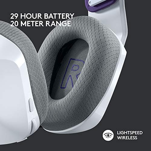 Logitech G733 Lightspeed Wireless Gaming Headset with Suspension Headband, LIGHTSYNC RGB, Blue VO!CE mic Technology and PRO-G Audio Drivers - White 3