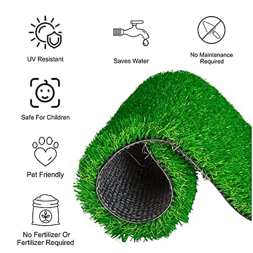 Yellow Weaves 35 Mm High Density Artificial Grass Carpet Mat For Balcony, Lawn, Door (2 X 3 Feet), Green 3