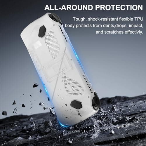 CoolShef Case for Rog Ally – Durable PC Transparent Anti-Scratch Cover with Folding Kickstand, Compatible with ASUS ROG Ally (Not Included Rog Ally) 3