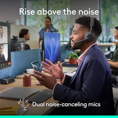 Logitech Zone Wireless 2 ES for Business - Noise-Canceling Wireless Headset with Adaptive Hybrid ANC, Bluetooth, USB-C & USB-A, Microsoft Teams Certified - Graphite 5