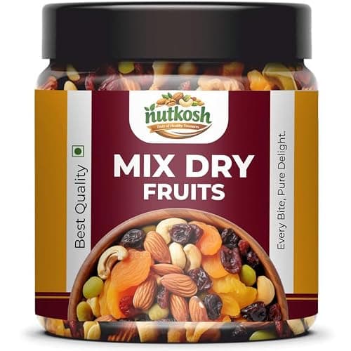 Nutkosh Premium Mix Dry Fruits 1Kg | Nutritious Snack with Almonds, Cashews, Raisins & many more | Healthy Snacks | Nuts and Dry Fruits | Resealable Pack for Freshness