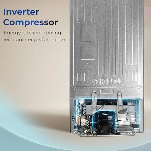 Haier 190L 5 Star Direct Cool Single Door Refrigerator | Inverter Compressor | Toughened Glass Shelves | Fast Ice Making in 60 minutes | Large Veg Box| Easy Clean Back (HED-205DSA-P, Dazzle Steel) 4