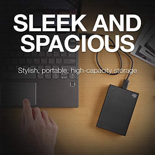 Seagate One Touch 1TB External HDD with Password Protection – Black, for Windows and Mac, with 3 yr 4