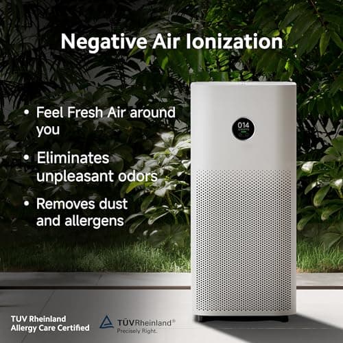 Xiaomi Smart Air Purifier 4, Best Purified Air Delivery Rate 387 m3/hr, True HEPA, traps 99.99% Virus, High coverage: 516 Sq Ft, Fast Purification in 7 Mins, RoHS & Allergy Care Certified, Alexa&GA 4