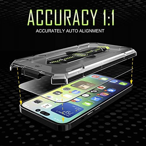 Amozo Easy Fit Tempered Glass Screen Protector Guard for iPhone 16 Plus/iPhone 15 Plus Edge To Edge Coverage (with easy applicator) - Pack of 2 2