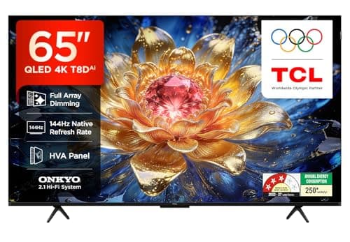 TCL 164 cm (65 inches) 4K UHD Smart QLED Google TV 65T8D