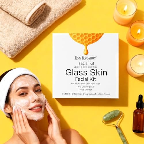 BEE & BEAUTY Glass Skin Facial Kit – Korean Glass Glow Facial for Multi-Level Hydration, Brightening & Dewy Radiant Skin | Professional Spa Facial Pack for Normal, Dry & Sensitive Skin 2