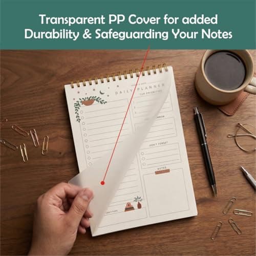 Zaslan To Do List Notepad - Daily Planner Notepad Undated 54 Sheets/108 Pages Tear Off, 6.5" x 9.5" | Planning Memo Pad | Checklist Productivity Note Pad (Moon) 3