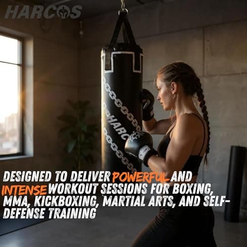 Harcos Unfilled Synthetic Leather high Performance Heavy Duty Punching Bag Professional Boxing Bag for Boxing | MMA | Muay Thai | Kickboxing |Taekwondo Fitness Exercise. (Red, 2 Feet (24 Inches)) 3