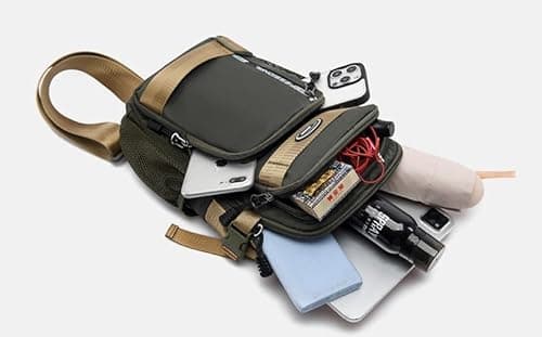 Spiffy Slim Waterproof Polyester Crossbody Sling Bag, Anti-Theft Chest Backpack for Men & Women, College Bag, Shoulder Travel Backpack for Outdoor Work, Handbag 3