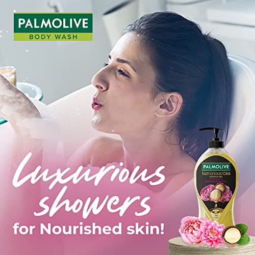 Palmolive Luminous Oil Invigorating Body Wash, 750ml Pump Bottle, 100% Natural Macadamia Oil & Peony Extracts For Everyday Freshness & Radiant Skin, PH Balanced Bodywash, Free Of Parabens And Silicone 6